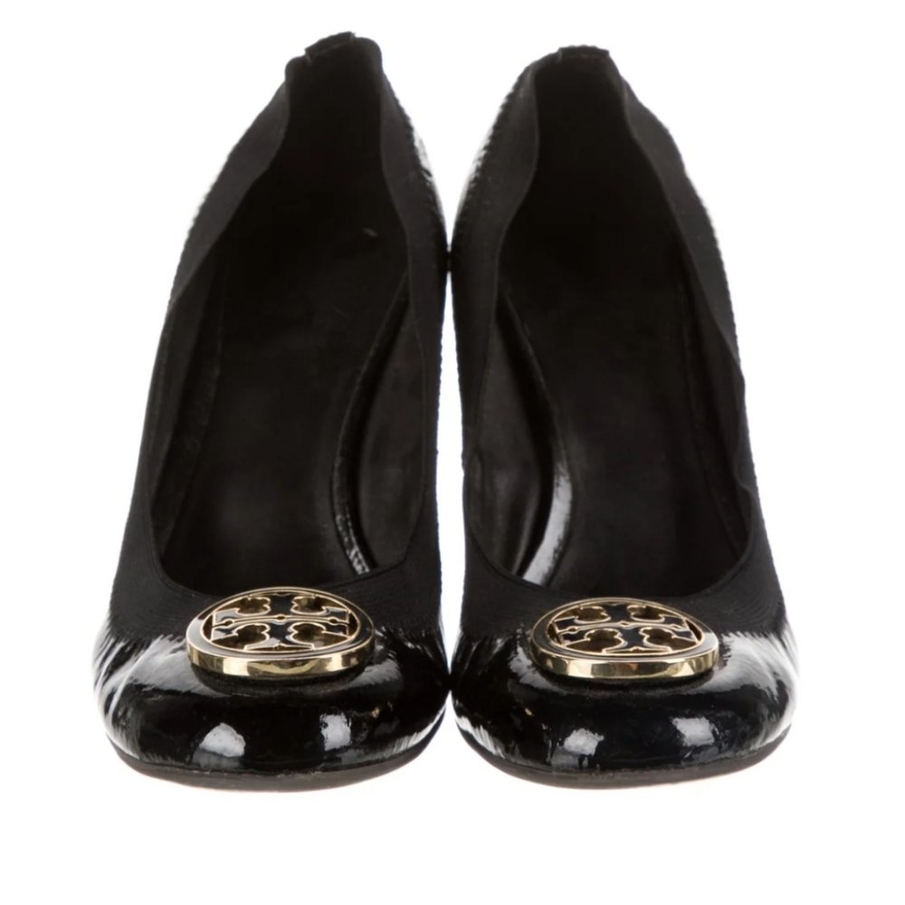 Tory Burch patent Leather wedge, size 6.5